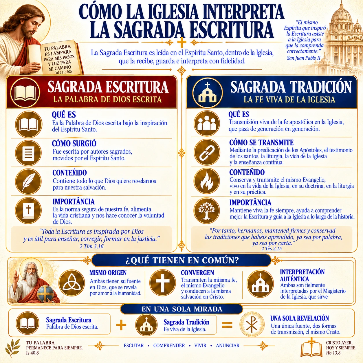 Sagrada Escritura × Sagrada Tradición